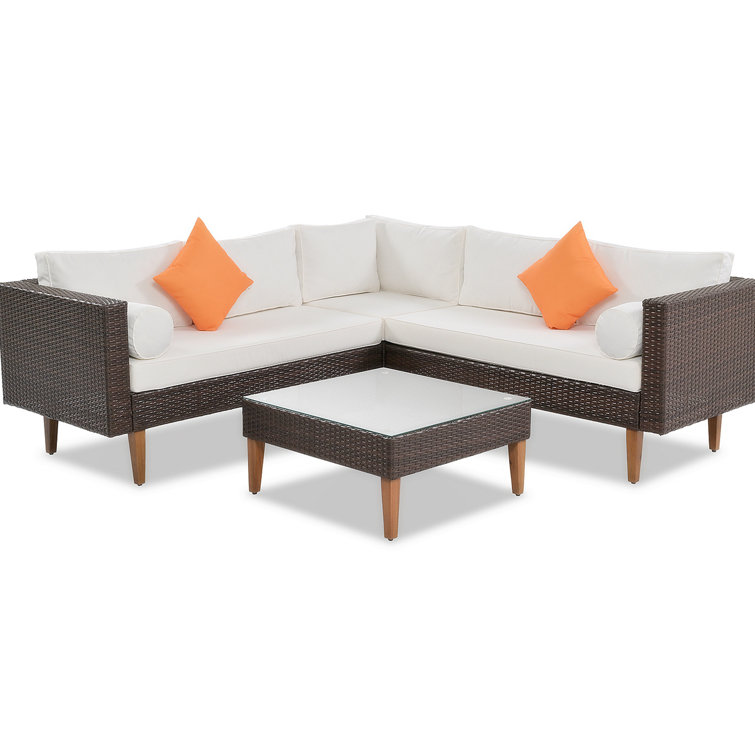 Latitude Run® Quentez 81.22'' Wicker Outdoor Wayfair